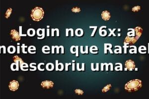 🎰 Login no 76x: a noite em que Rafael descobriu uma plataforma 76x sem complicação